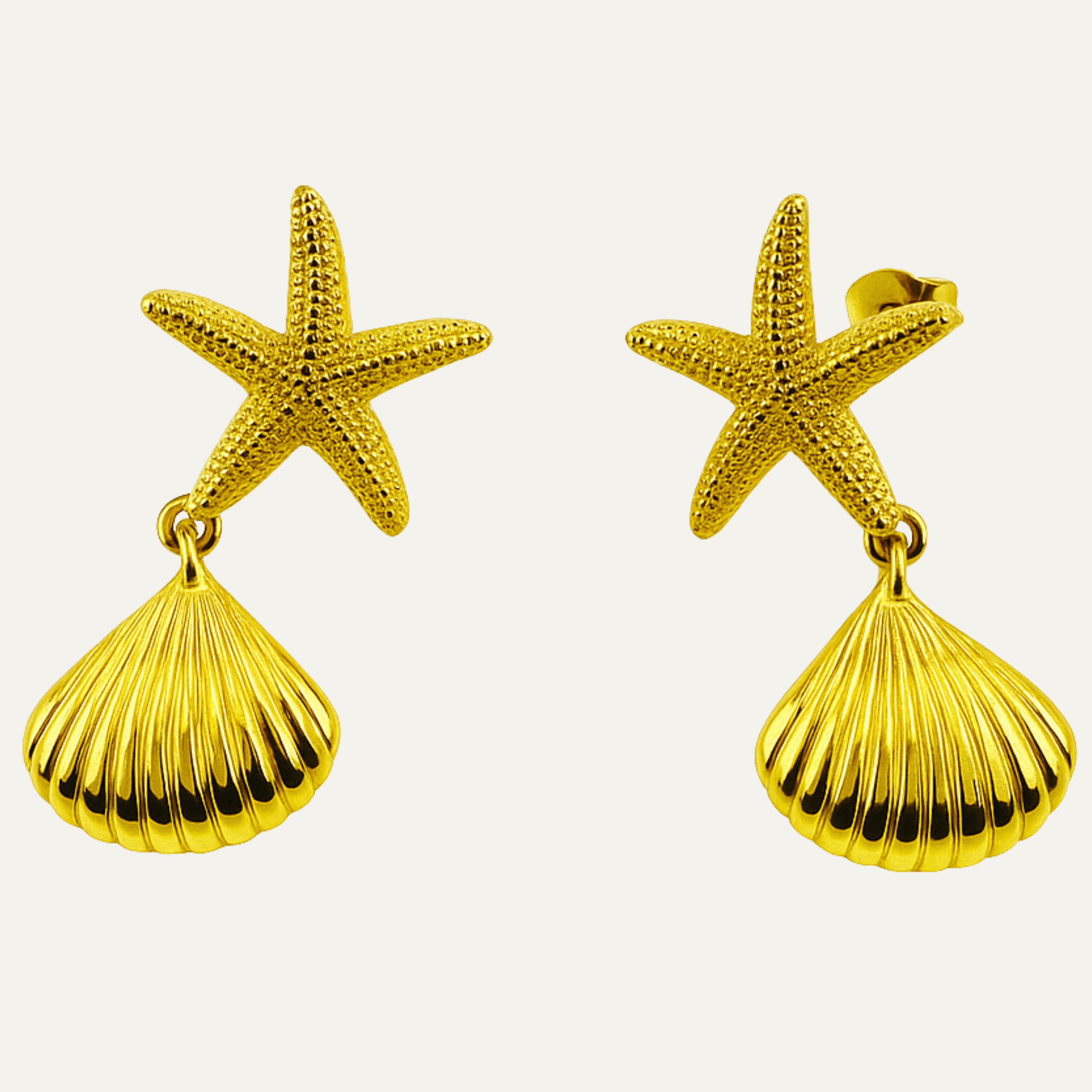 Aros Ariel largos enchapados en oro 18k con diseño elegante y acabado brillante – Laruz