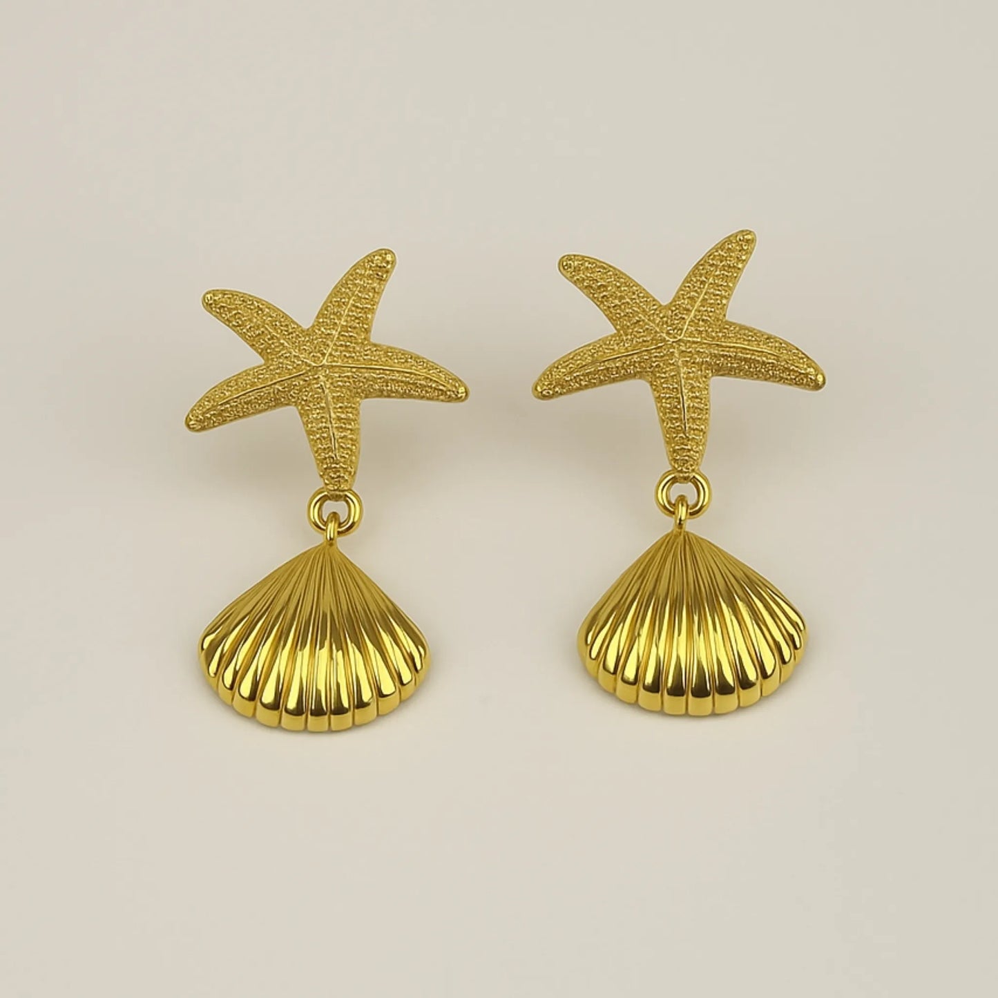 Aros Estrella de Mar Dorados