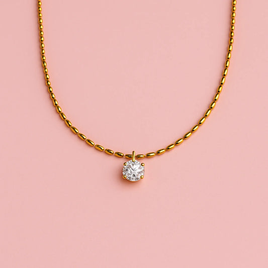 Collar Dije Circonita Cadena Granalla