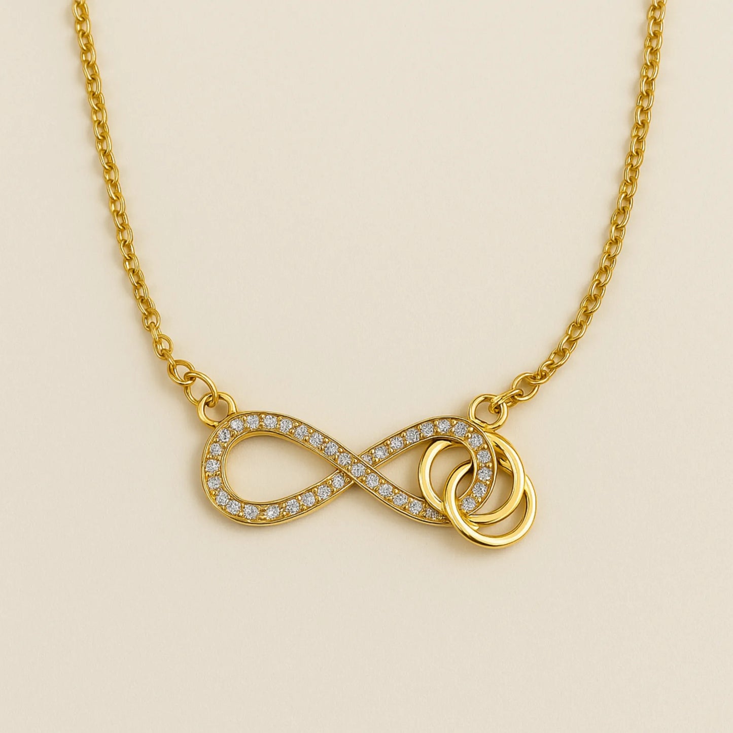 Collar Infinito con círculos Entrelazados