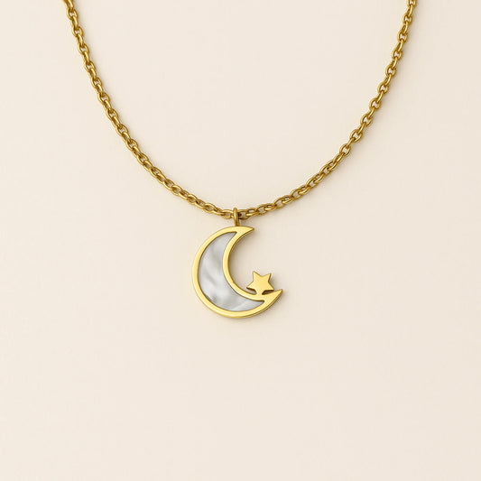 Collar Luna y Estrella con Nácar